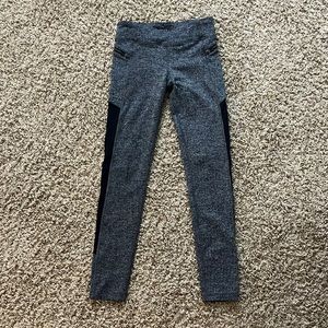 Athleta Girl Gray Leggings With Zip Up Pockets